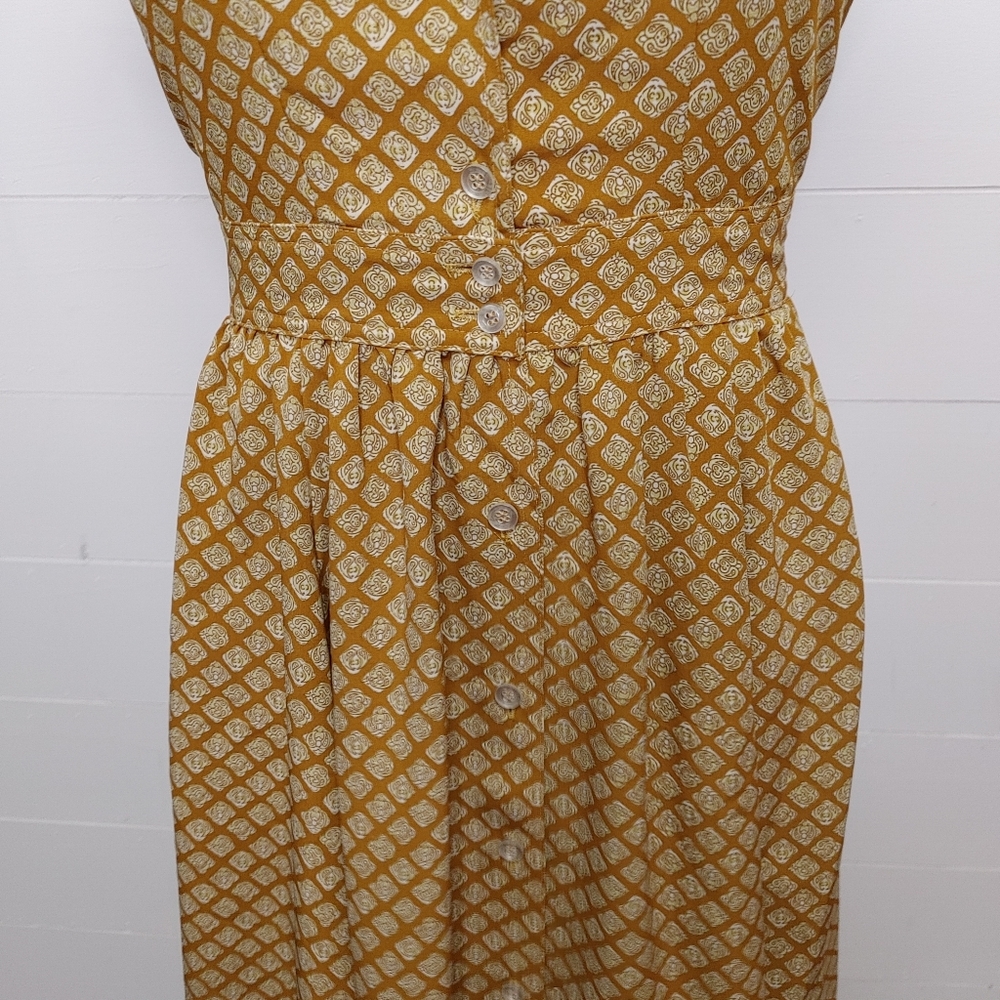Vintage 60's button down dress size M - Picture 5 of 12